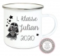 Preview: ♥ Becher Tasse Emaillebecher zauberhafte Tasse Emailletasse,1. Klasse Sterne Einschulung KITA Wunschname, Dankeschön, Geburtstag, Abschied, Jubiläum, Geschenk, Kommunion, Firmung Konfirmation, Becher von Lüttentüddel